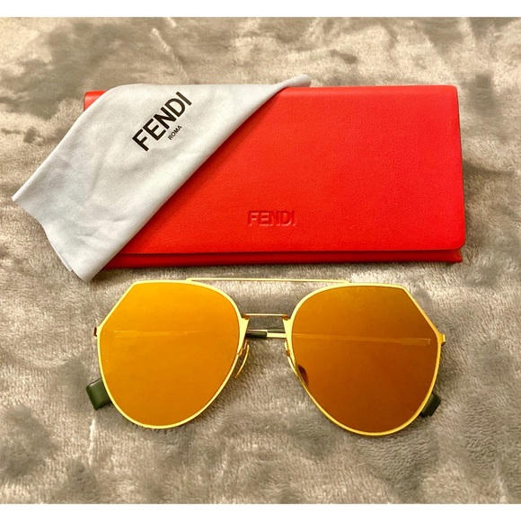 Fendi Accessories - •Fendi• 55mm Mirrored Sunglasses